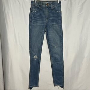Madewell Curvy High Rise Skinny Drop Step-Hem Edition Blue Jeans 23